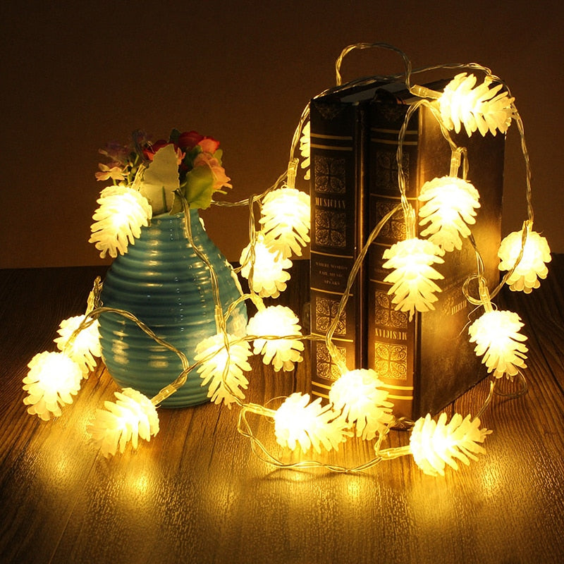 Warm White Pine Cone String Light