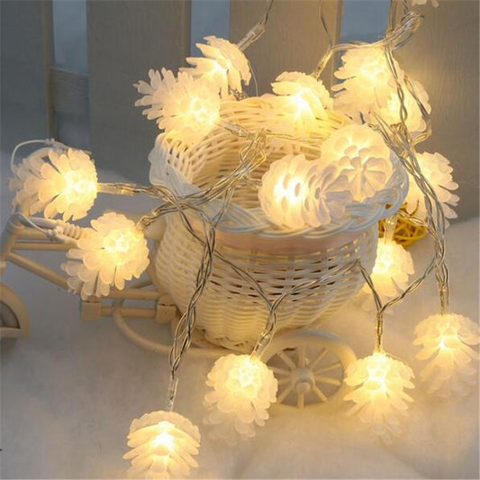 Warm White Pine Cone String Light