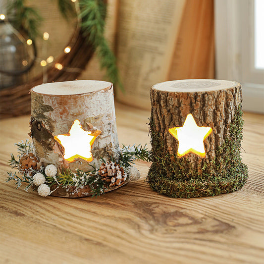 Wooden Tree House  with LED Light